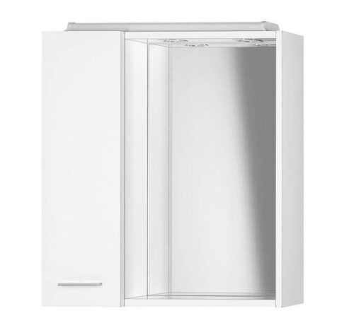 ZOJA/KERAMIA FRESH szafka z lustremm i oświetleniem LED 60x60x14cm, biała, lewa