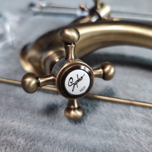 ANTEA bateria umywalkowa z odpływem brąz