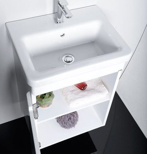 ELLA szafka umywalkowa 46,5x65x38,5cm, drzwiczki, lewa, biała (70055)