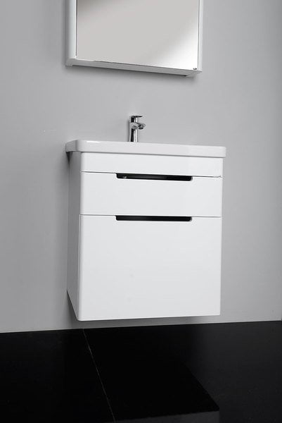 ELLA szafka umywalkowa 56,5x65x43cm, 2 szuflady, biała (70062)