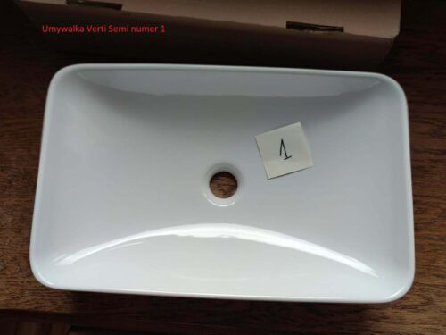 Verti Semi umywalka ceramiczna wpuszczana w blat 50 cm - OUTLET