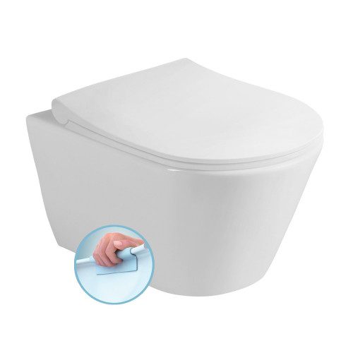 AVVA WC wiszące Rimless 35,5x53 cm biały połysk