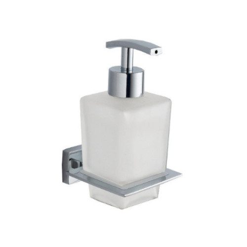 APOLLO dozownik mydła wiszący chrom/mleczne szkło