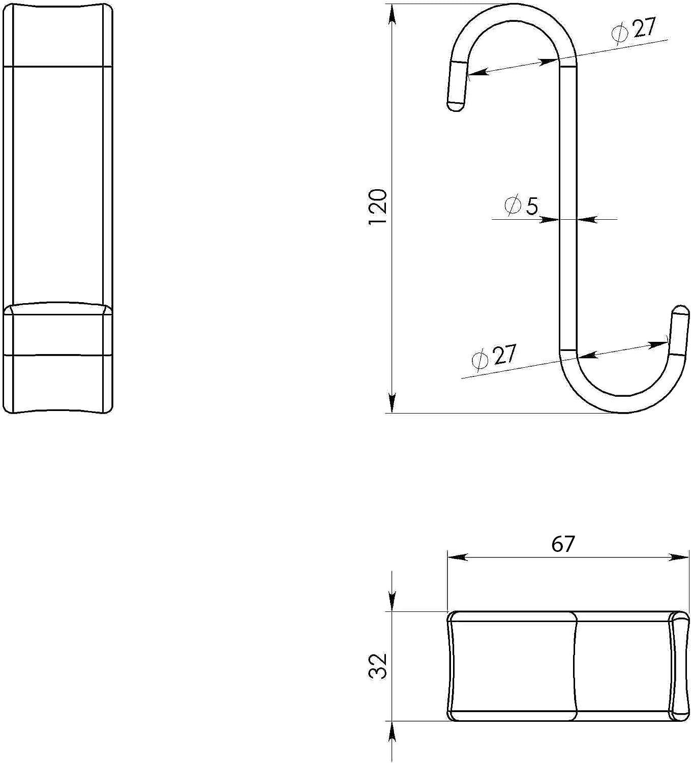 Haczyk na grzejnik termoplast przezroczysty Haczyk na grzejnik termoplast przezroczysty