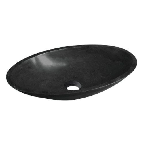 BLOK umywalka kamienna 60x11x35 cm Marquin czarny mat