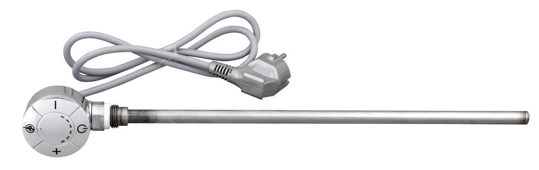 Grzałka elektryczna z termostatem kabel prosty 400W chrom - obrazek 2