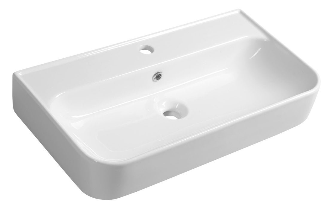 SISTEMA U umywalka ceramiczna 70x38 cm kolor biały - obrazek 3