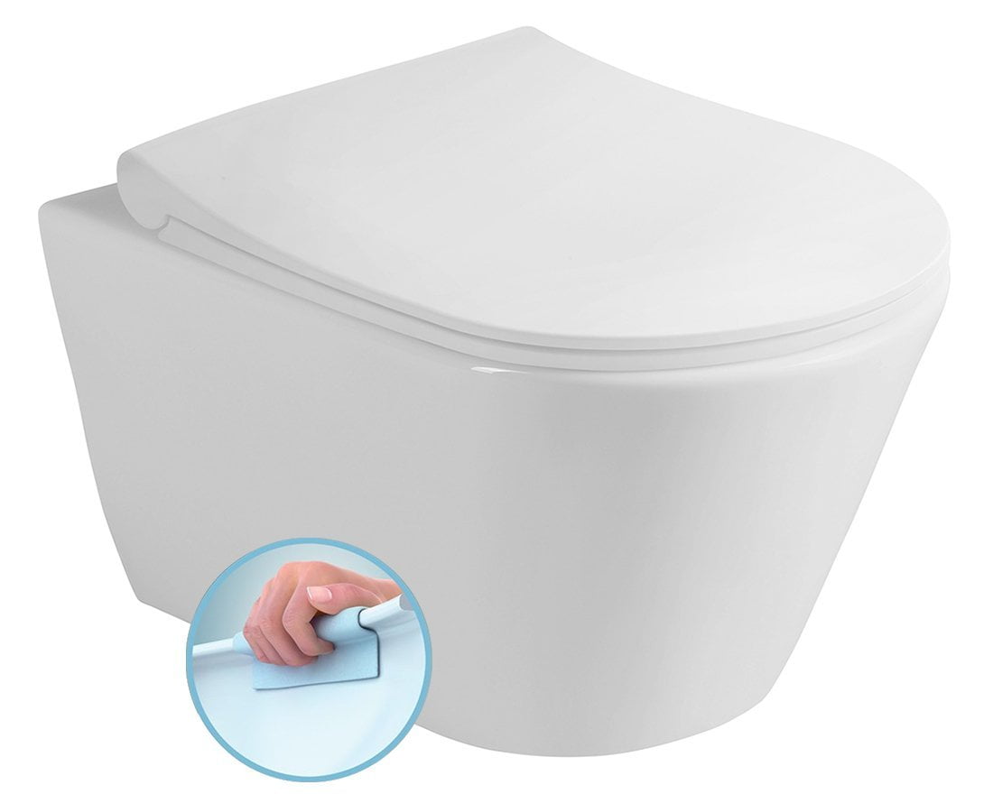 AVVA WC wiszące Rimless 35,5x53 cm biały połysk - obrazek 3
