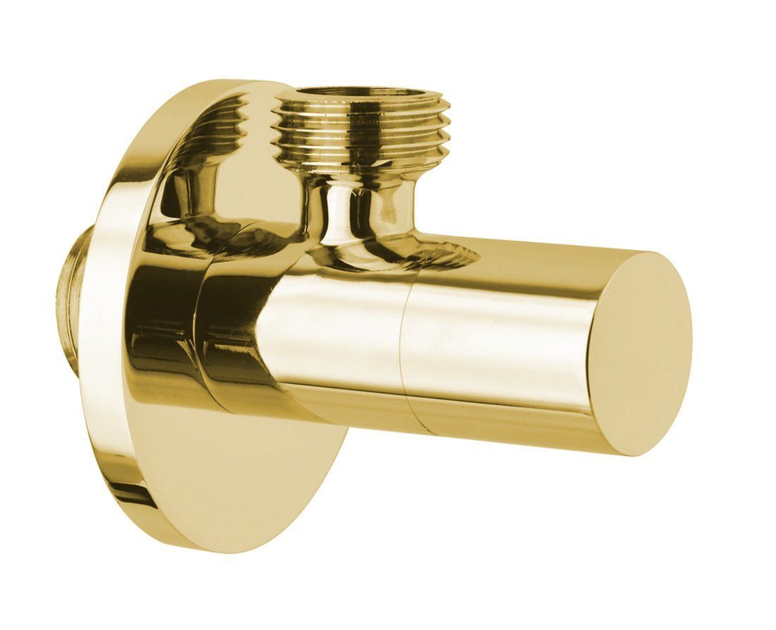 Zawór kątowy 3/8"x1/2" złoty - obrazek 2