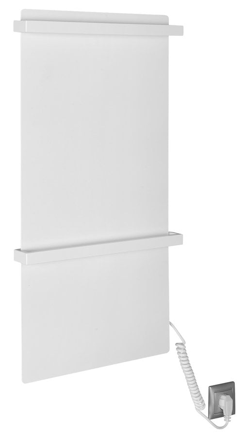 ELMIS elektryczna suszarka na ręczniki 400x800mm 120W aluminium biały mat - obrazek 3