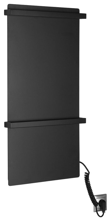 ELMIS elektryczna suszarka na ręczniki 400x800mm 120W aluminium czarny mat - obrazek 3