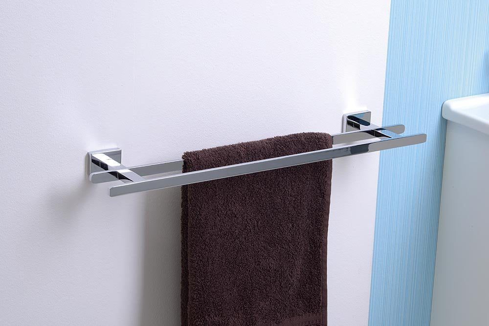 APOLLO podwójny wieszak na ręczniki wiszący 55 cm chrom - obrazek 4
