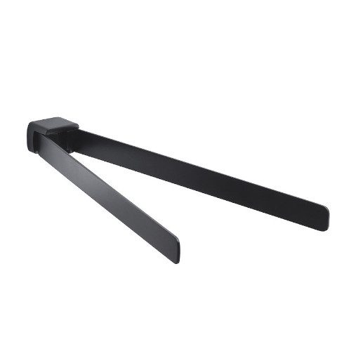 PIRENEI wieszak na ręczniki podwójny obrotowy 350mm czarny mat