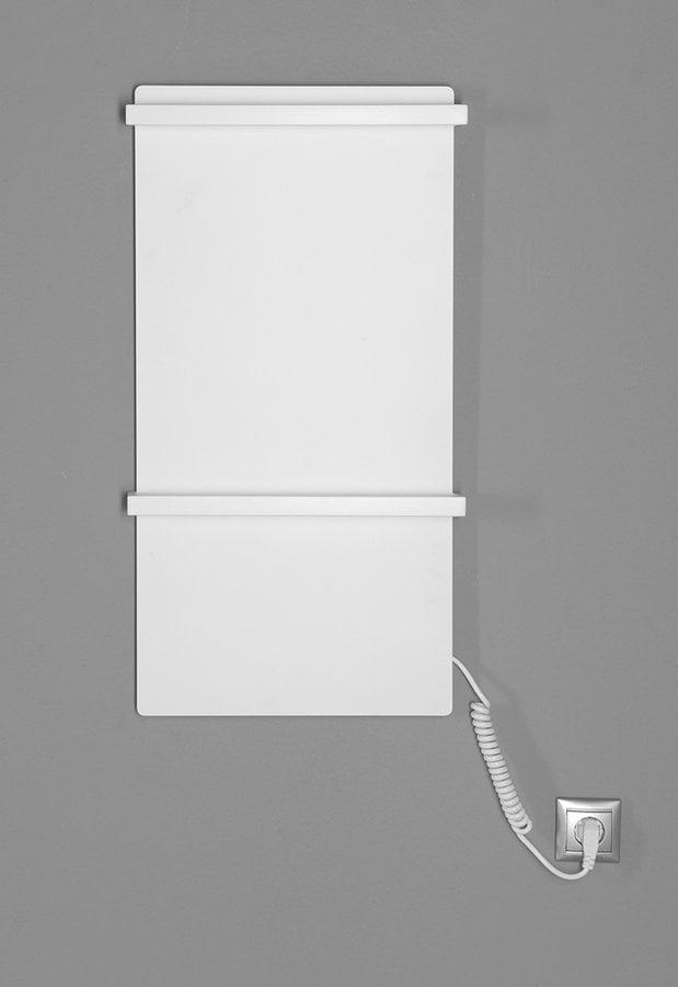 ELMIS elektryczna suszarka na ręczniki 400x800mm 120W aluminium biały mat - obrazek 4