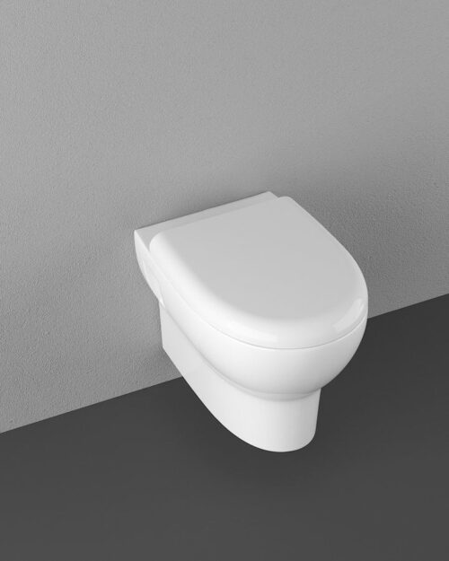 ABSOLUTE WC miska zawieszana, Rimless, 50x35 cm, biała