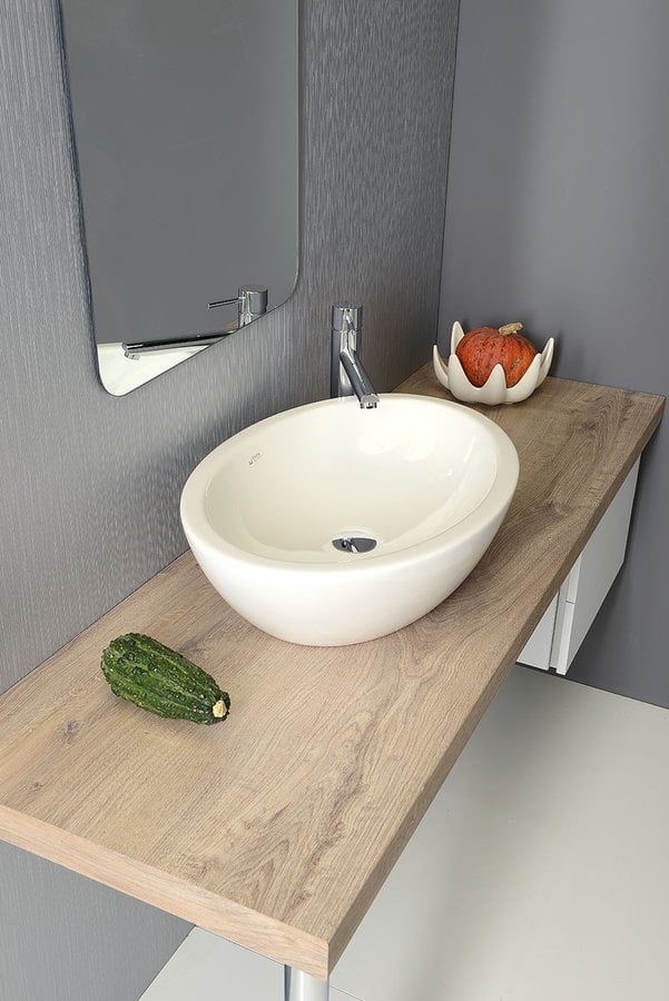 SISTEMA umywalka ceramiczna owalna bez przelewu 75x42cm, biała - obrazek 4