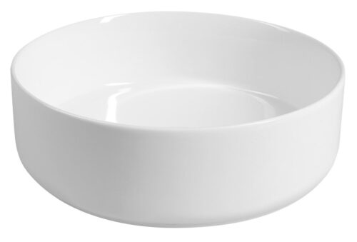 INFINITY ROUND umywalka ceramiczna na blat, Ø36x 12cm, biała