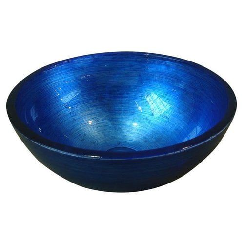 MURANO BLU umywalka szklana okrągła 40x14cm, niebieska