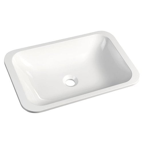 JAPURA umywalka kompozytowa 550x360mm, biała, wpuszczana w blat