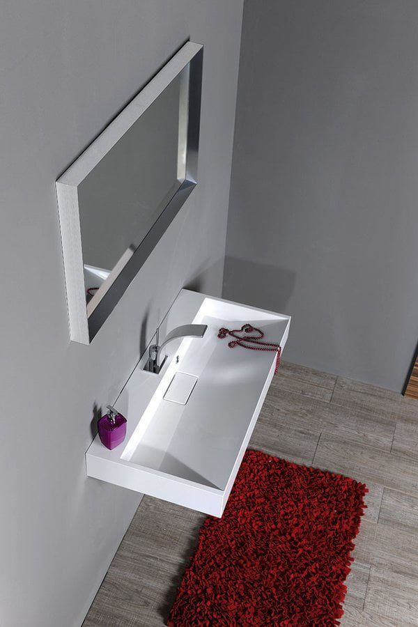 AMUR umywalka kompozytowa 90x9x46cm, biała AMUR umywalka kompozytowa 90x9x46cm, biała