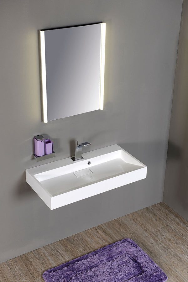 AMUR umywalka kompozytowa 90x9x46cm, biała AMUR umywalka kompozytowa 90x9x46cm, biała