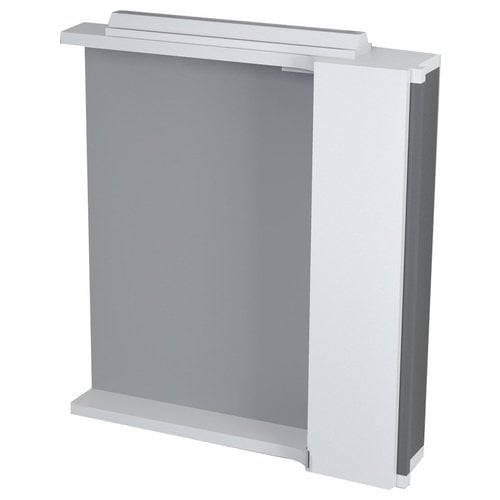 PULSE szafka z lustrem, oświetlenie LED 2x3W, 75x80x17cm, prawa, biała/antracyt (PU078P)