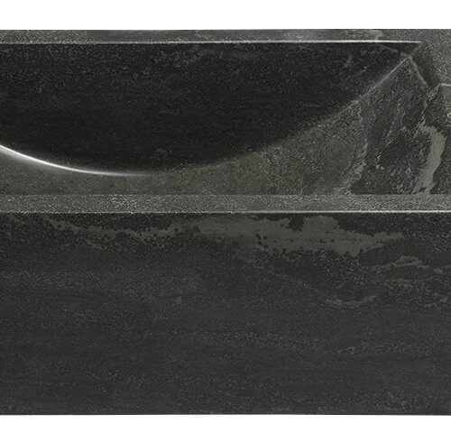 BLOK umywalka kamienna 40x10x22 cm, otwór po prawej stronie, antracyt