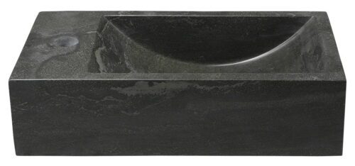 BLOK umywalka kamienna 40x10x22 cm, otwór po lewej stronie, antracyt