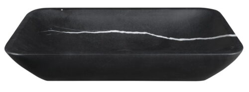 BLOK umywalka kamienna 60x11x35 cm, czarny Marquin, mat