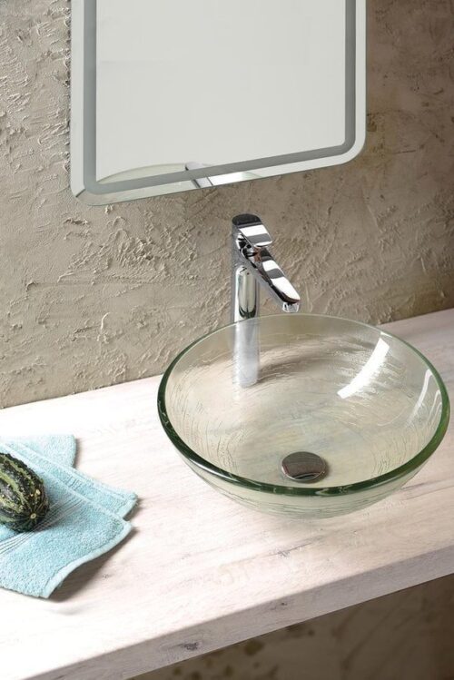 RIPPLE umywalka szklana, średnica 42 cm