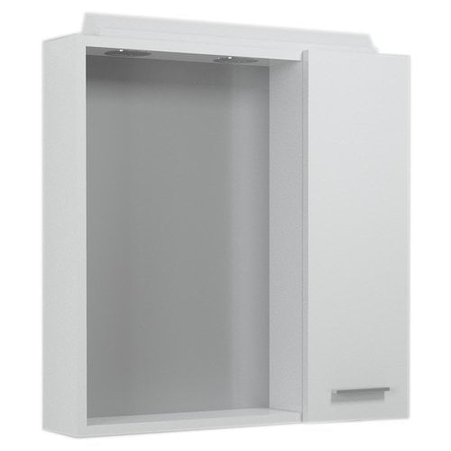 ZOJA/KERAMIA FRESH szafka z lustrem i oświetleniem LED, 60x60x14cm, biała, prawa