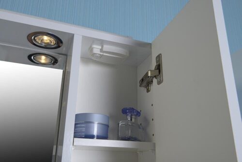 ZOJA/KERAMIA FRESH szafka z lustrem i oświetleniem LED, 70x60x14cm, biała