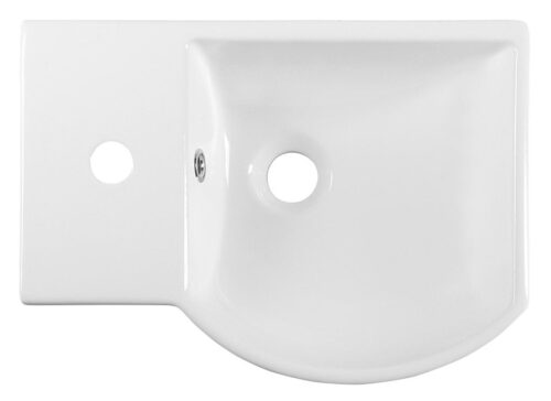 LITOS umywalka ceramiczna lewa, 45x32 cm, biała