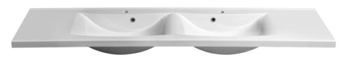 LUCIOLA umywalka podwójna kompozytowa 180x48cm, biała