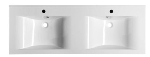 FLAVIA umywalka kompozytowa podwójna 140x50cm, biała