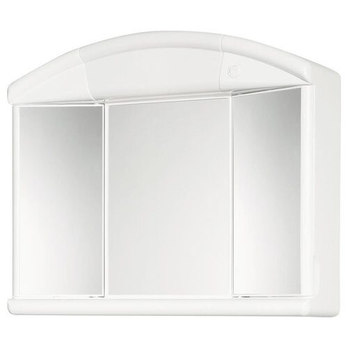 SALVA szafka z lustrem 59x50x15,5cm, 1x12W, biały plastik