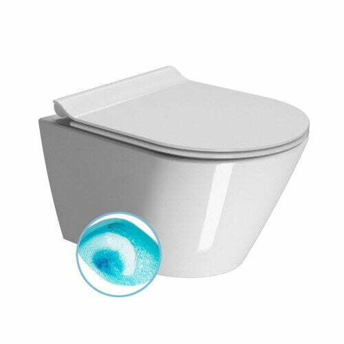 KUBE X WC wiszące, Swirlflush, 50x36 cm, biały ExtraGlaze