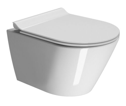 KUBE X WC wiszące, Swirlflush, 50x36 cm, biały ExtraGlaze