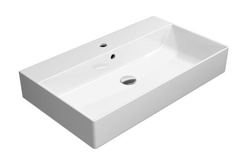 KUBE X umywalka ceramiczna 80x47 cm, biały ExtraGlaze