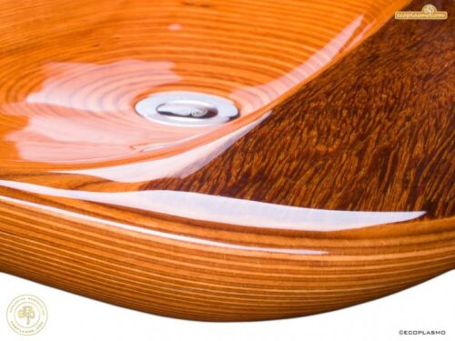 ALGA umywalka drewniana - kolor teak ( sucupira )