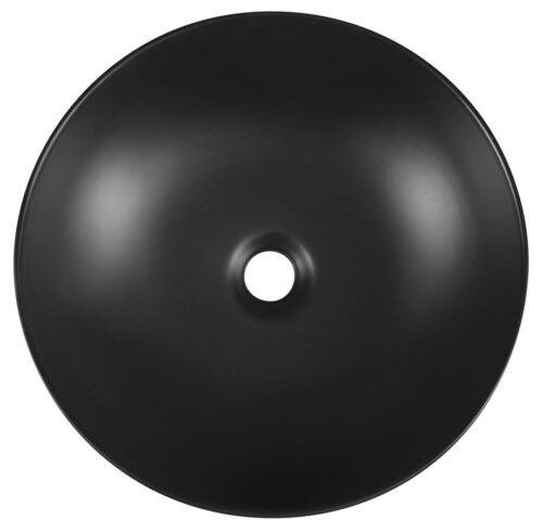 RONDANE umywalka ceramiczna nablatowa, średnica 41x13,5 cm, czarny mat