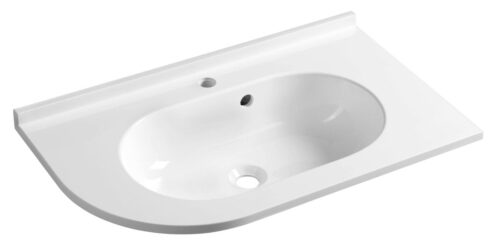 PULSE umywalka kompozytowa, 75x4,4x45cm, prawa, biała