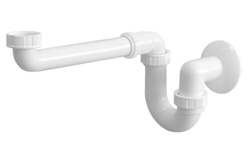 Syfon umywalkowy do mebli, niski, 1'1/4-40mm, biały