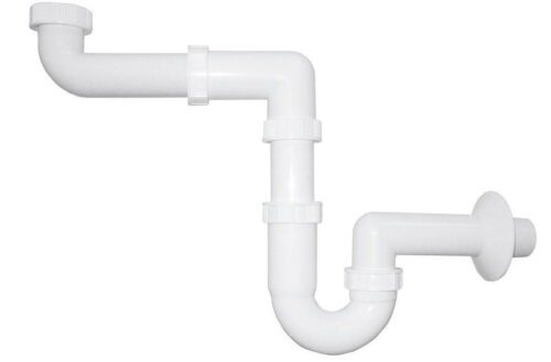 Syfon umywalkowy do mebli, 1'1/4 - 40 mm, biały