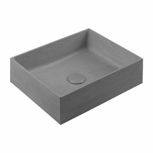 FORMIGO umywalka betonowa, 47,5x14x36,5 cm, szara