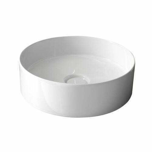 STORM CIRCLE umywalka ceramiczna, średnica 40,5 cm z korkiem ceramicznym
