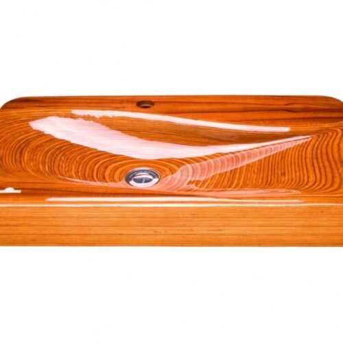 KRILL umywalka drewniana - kolor teak