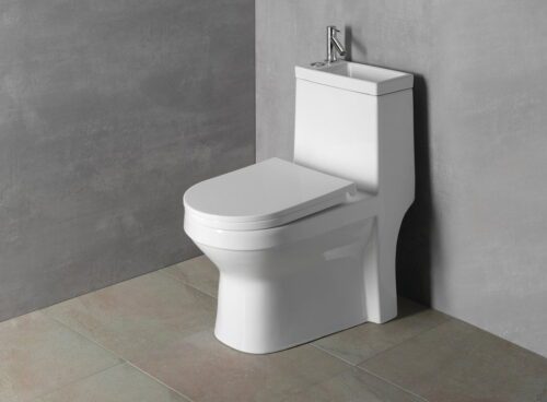 HYGIE kompakt WC z umywalką i deską WC , tylny/dolny odpływ