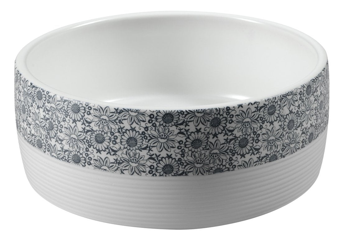 PRIORI umywalka ceramiczna, średnica 41 cm, 15 cm, biała z niebieskim wzorem PRIORI umywalka ceramiczna, średnica 41 cm, 15 cm, biała z niebieskim wzorem
