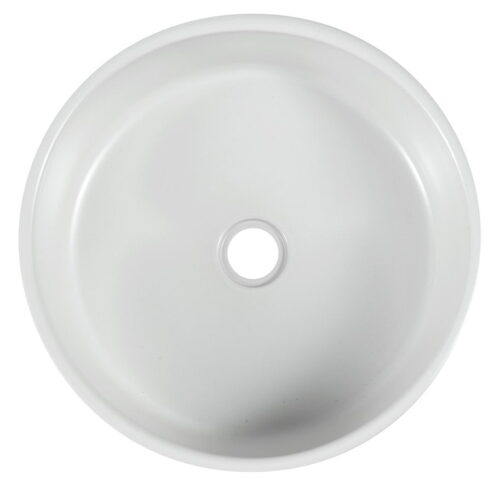 PRIORI umywalka ceramiczna, średnica 41 cm, 15 cm, biała z niebieskim wzorem